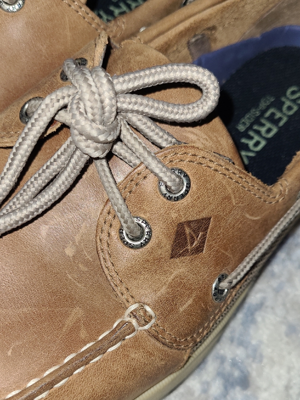 NWOT Sperry Men's Brown Leather Boat Shoes - Classic Deck Style - Picture 4 of 11